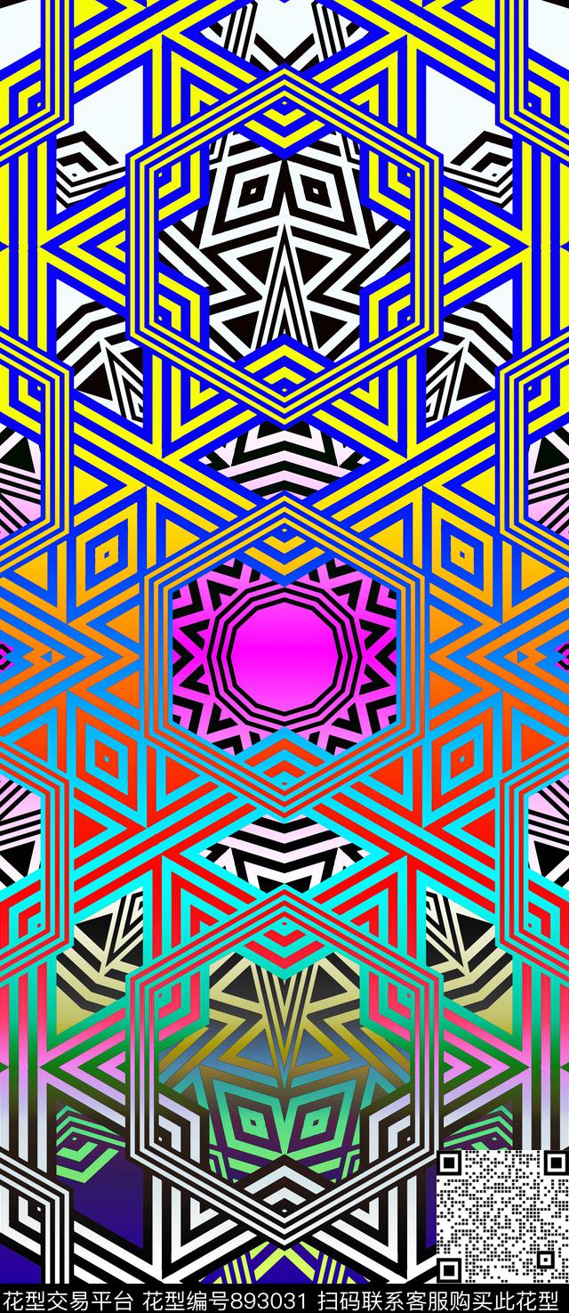 民族风几何欧式几何几何图案数码印花华亿平台下载（图片编号: 893031） - 瓦栏（Walan）