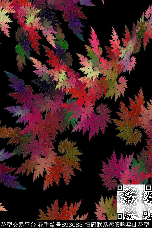 民族风花纹抽象数码印花华亿平台下载（图片编号: 893083） - 瓦栏（Walan）