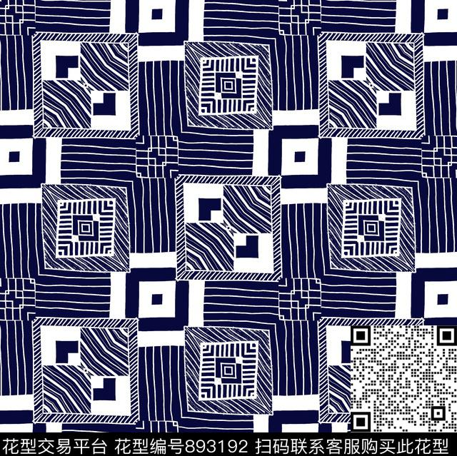 几何图案黑白几何手绘几何传统印花华亿平台下载（图片编号: 893192） - 瓦栏（Walan）