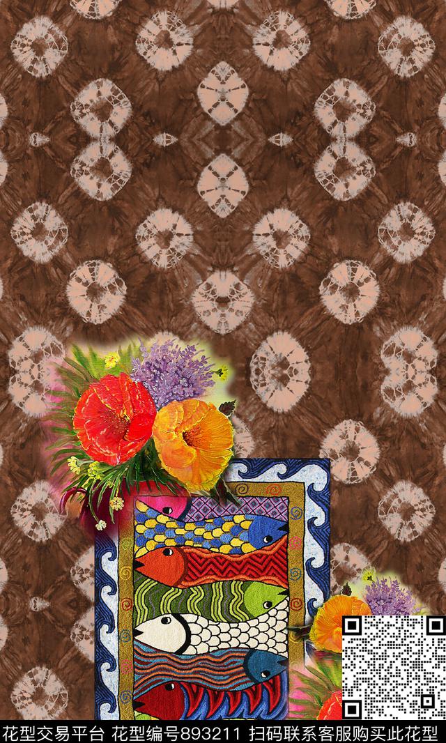 定位民族风油画数码印花华亿平台下载（图片编号: 893211） - 瓦栏（Walan）