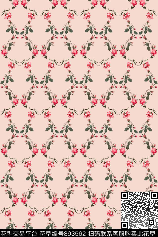 小碎花花卉春夏数码印花华亿平台下载（图片编号: 893562） - 瓦栏（Walan）