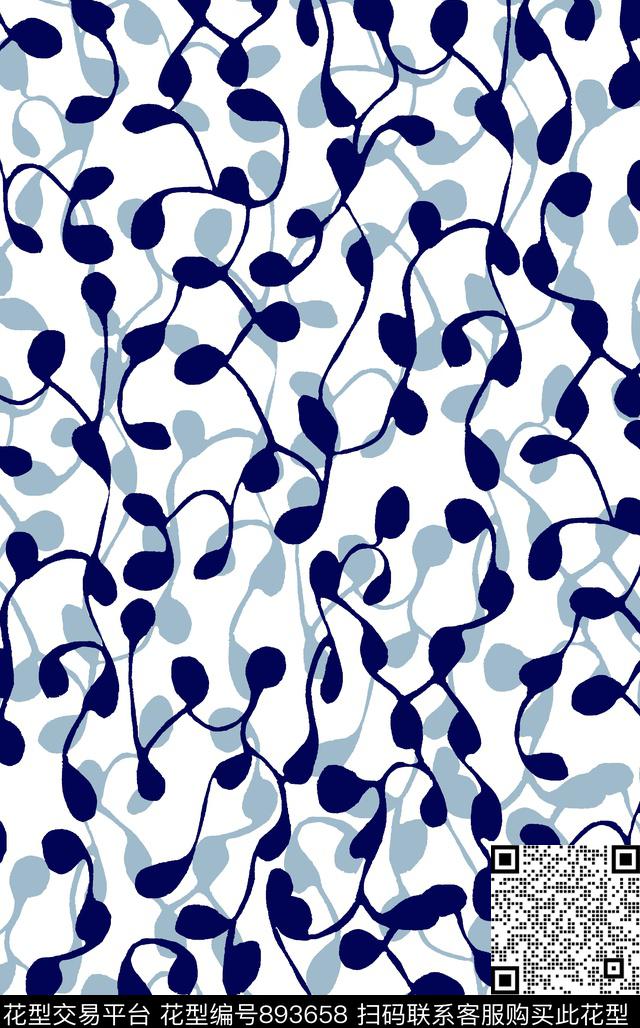 抽象几何男装衬衫华亿平台传统印花华亿平台下载（图片编号: 893658） - 瓦栏（Walan）