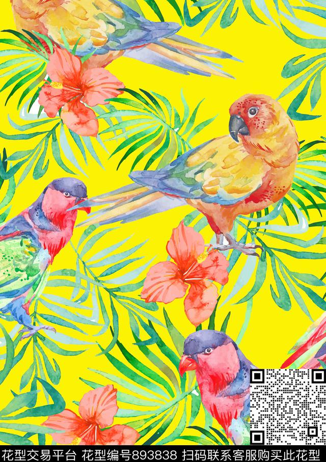 叶子热带棕榈叶传统印花华亿平台下载（图片编号: 893838） - 瓦栏（Walan）