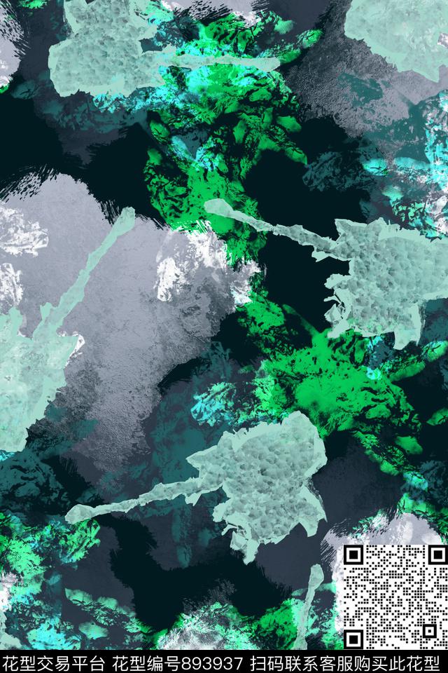 岩石肌理男装笔触数码印花华亿平台下载（图片编号: 893937） - 瓦栏（Walan）