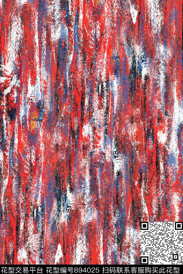 油画抽象线条数码印花华亿平台下载（图片编号: 894025） - 瓦栏（Walan）