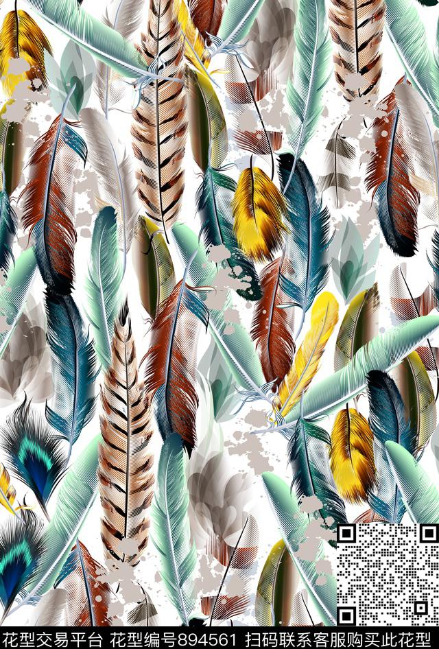 涂鸦水彩抽象数码印花华亿平台下载（图片编号: 894561） - 瓦栏（Walan）