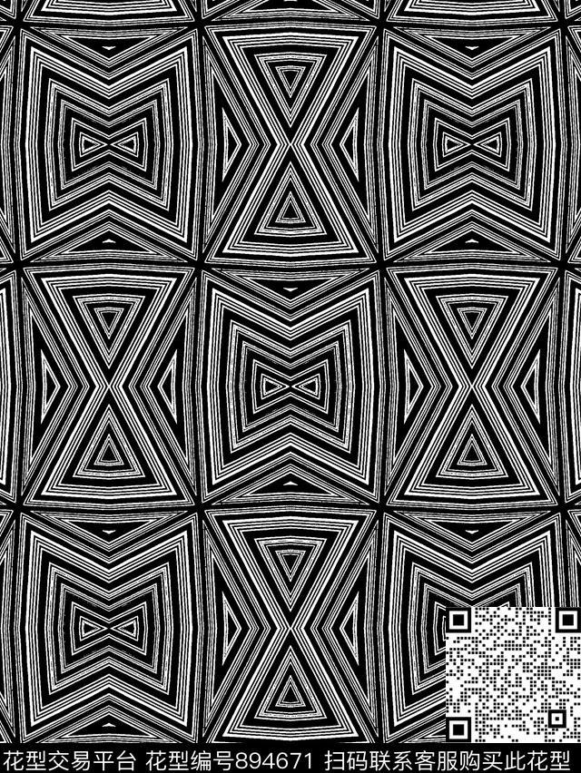 不规则几何几何男装传统印花华亿平台下载（图片编号: 894671） - 瓦栏（Walan）