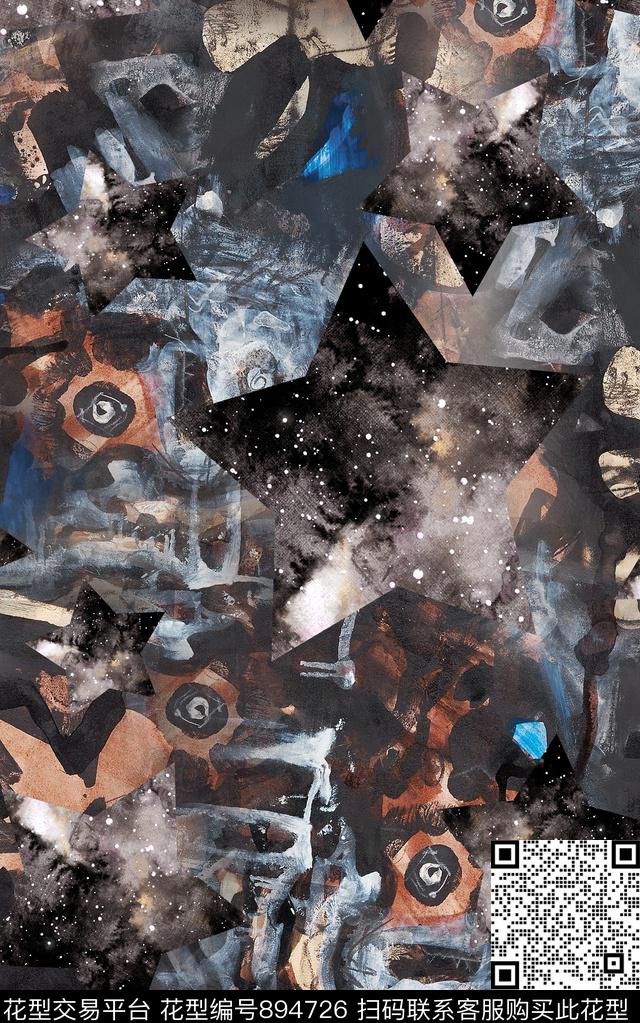 菱形纹理几何数码印花华亿平台下载（图片编号: 894726） - 瓦栏（Walan）