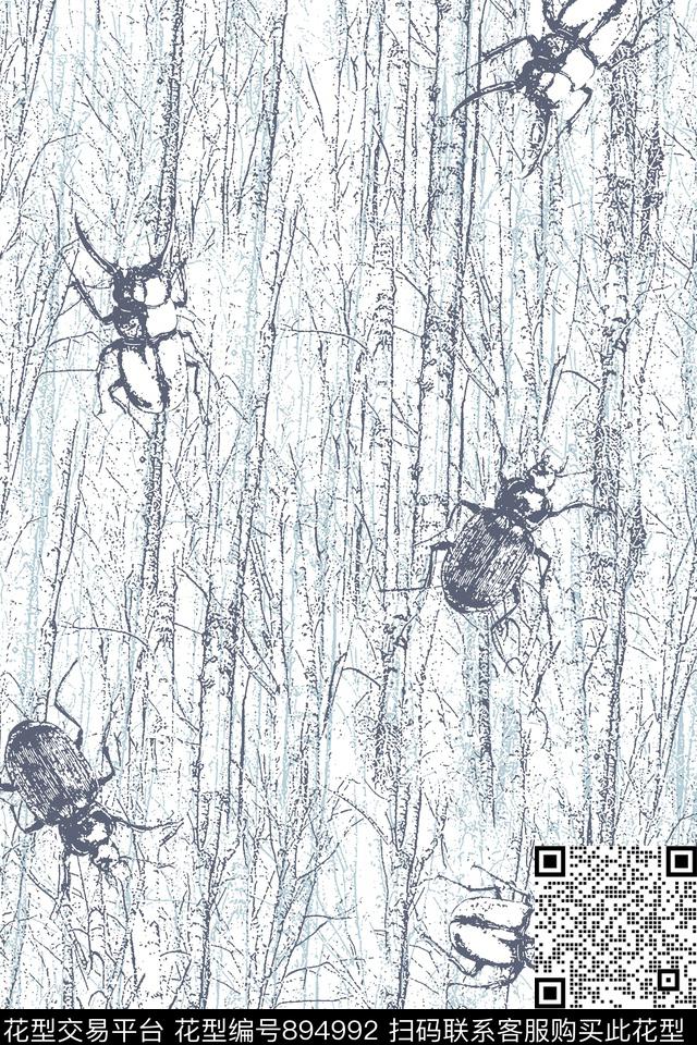 抽象纹理线条纹理昆虫传统印花华亿平台下载（图片编号: 894992） - 瓦栏（Walan）