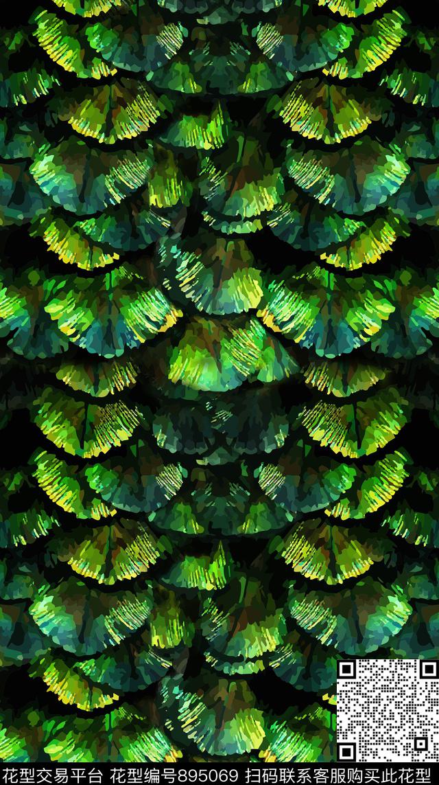 迷彩数码印花植物数码印花华亿平台下载（图片编号: 895069） - 瓦栏（Walan）