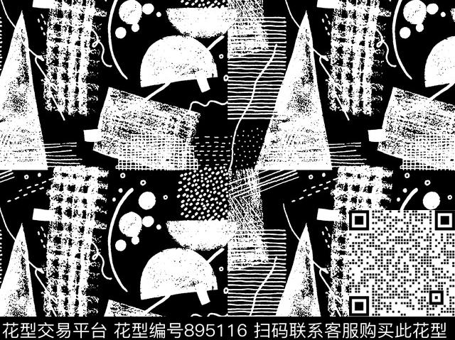 女装大牌风几何传统印花华亿平台下载（图片编号: 895116） - 瓦栏（Walan）