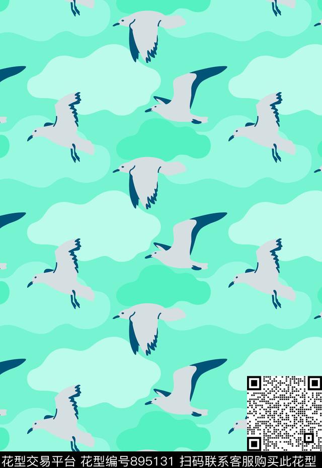 迷彩鸟传统印花华亿平台下载（图片编号: 895131） - 瓦栏（Walan）