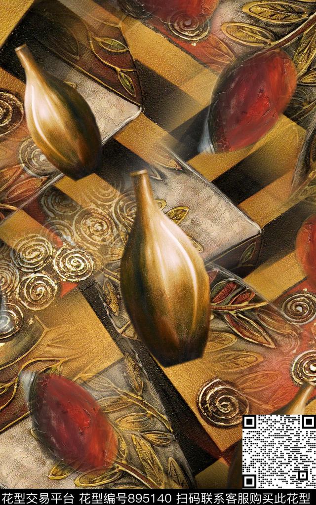 几何抽象纹理数码印花华亿平台下载（图片编号: 895140） - 瓦栏（Walan）