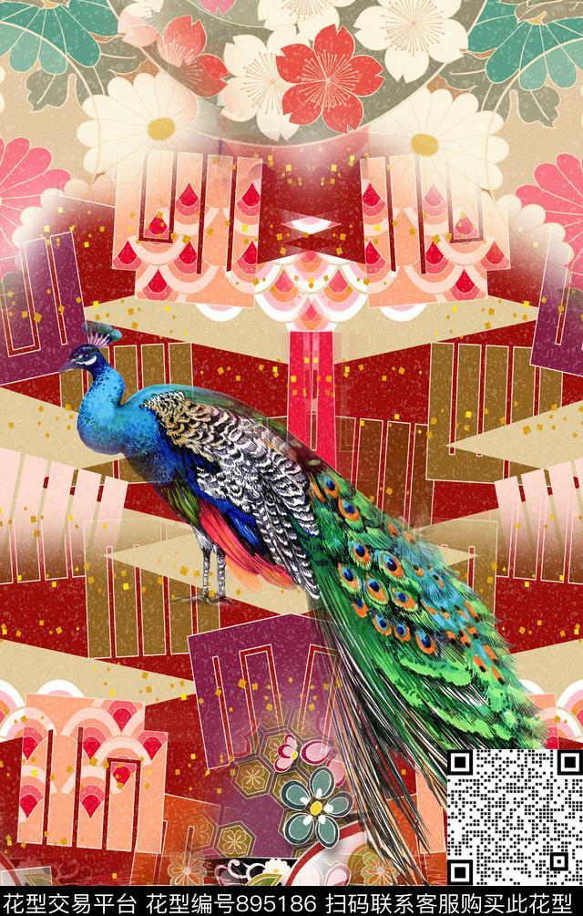 波西米亚抽象纹理数码印花华亿平台下载（图片编号: 895186） - 瓦栏（Walan）