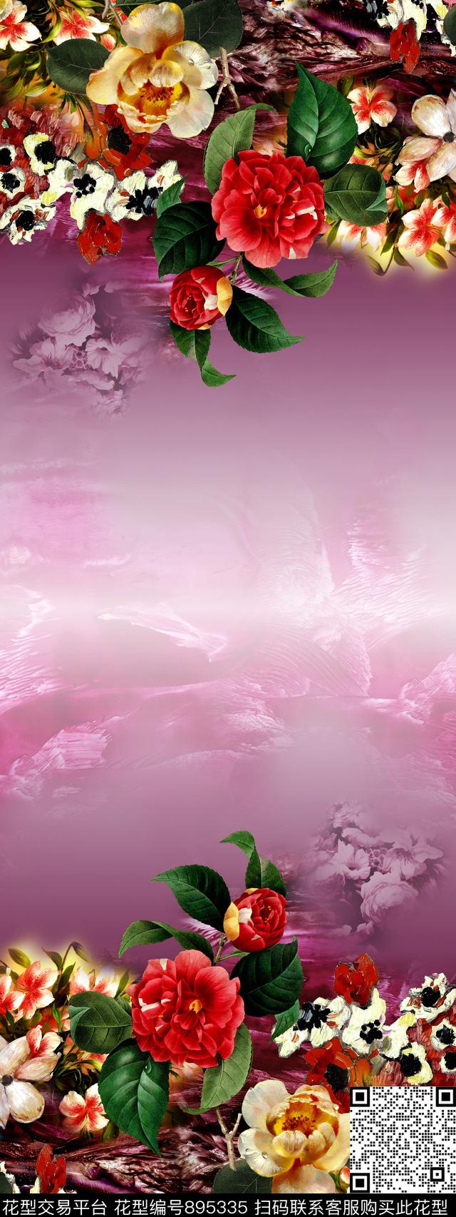 油画肌理双边定位数码印花华亿平台下载（图片编号: 895335） - 瓦栏（Walan）