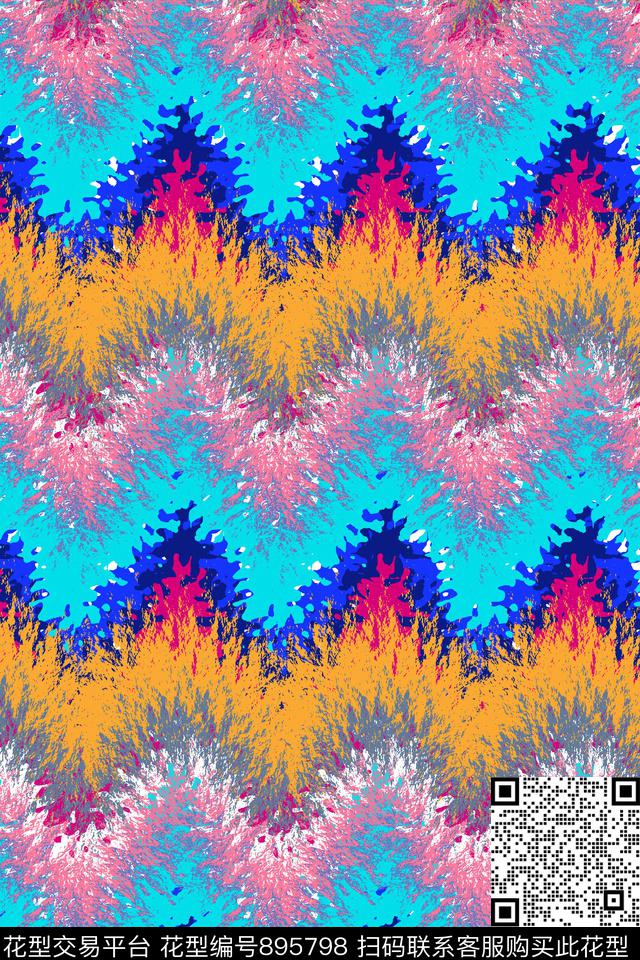 波浪纹肌理抽象数码印花华亿平台下载（图片编号: 895798） - 瓦栏（Walan）