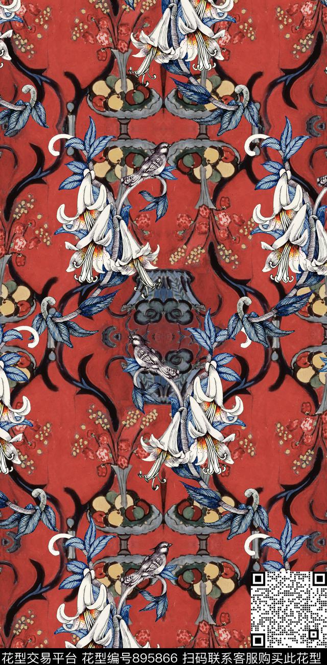 欧式波西米亚民族风数码印花华亿平台下载（图片编号: 895866） - 瓦栏（Walan）