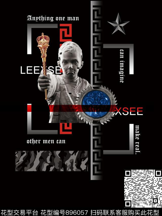 潮流图案复古数码印花数码印花华亿平台下载（图片编号: 896057） - 瓦栏（Walan）