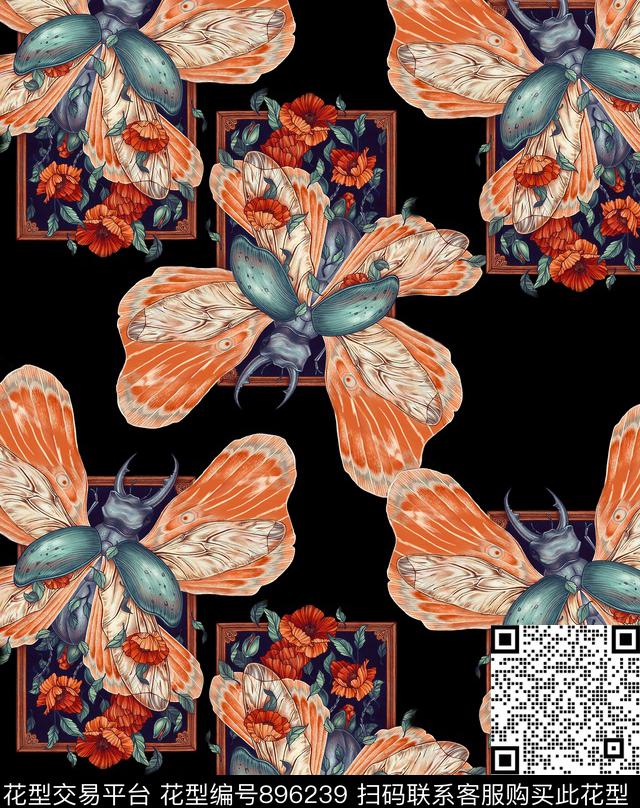 传统华亿平台男装鸟/昆虫数码印花华亿平台下载（图片编号: 896239） - 瓦栏（Walan）