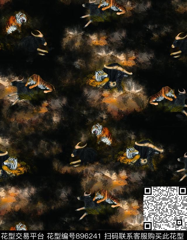 数码华亿平台几何骷髅数码印花华亿平台下载（图片编号: 896241） - 瓦栏（Walan）