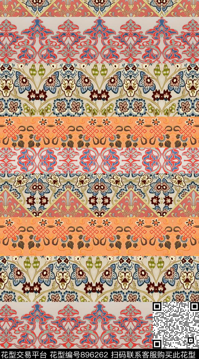 纹理抽象几何数码印花华亿平台下载（图片编号: 896262） - 瓦栏（Walan）