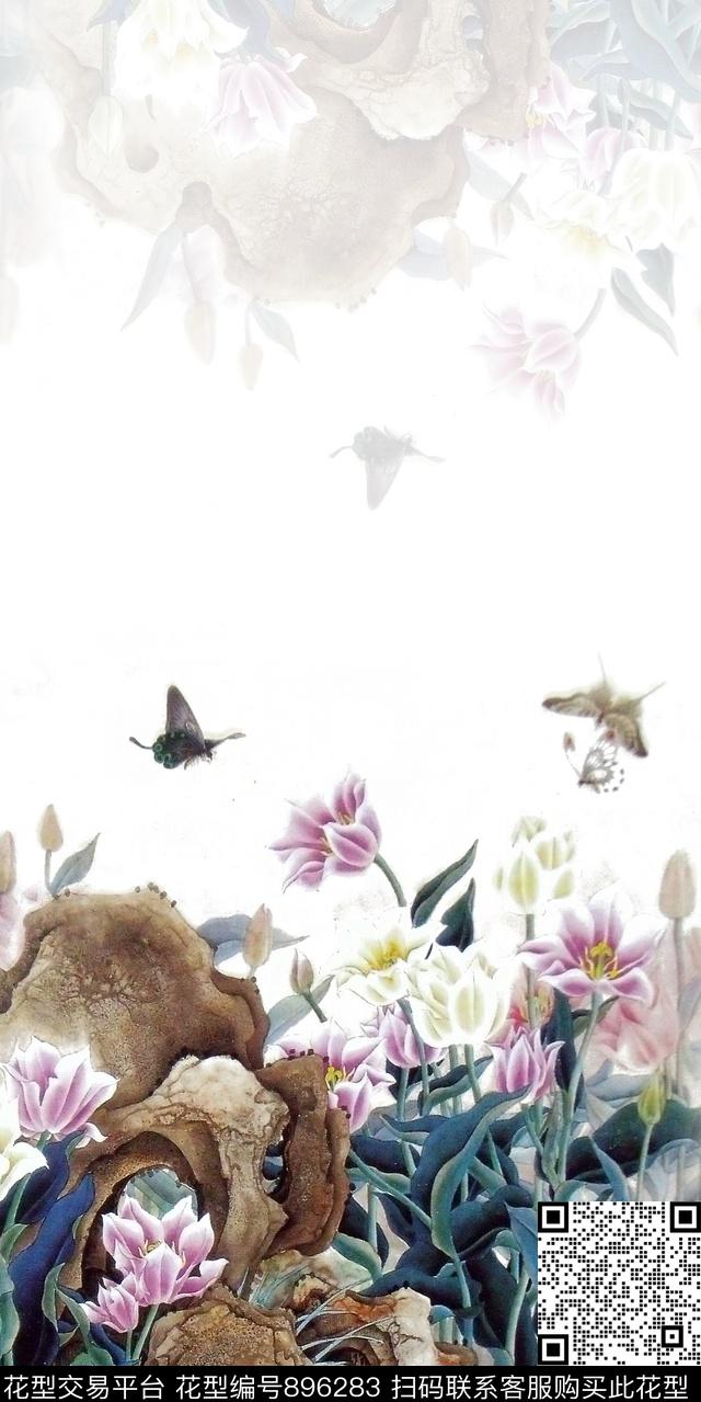 数码华亿平台花卉水彩花卉数码印花华亿平台下载（图片编号: 896283） - 瓦栏（Walan）