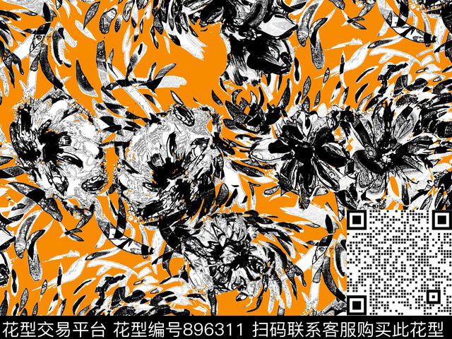 数码华亿平台花卉女装数码印花华亿平台下载（图片编号: 896311） - 瓦栏（Walan）