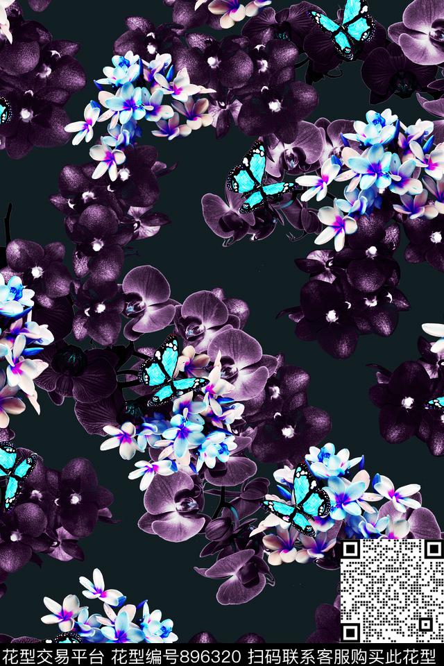 数码华亿平台花卉女装数码印花华亿平台下载（图片编号: 896320） - 瓦栏（Walan）