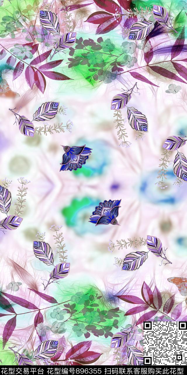 数码华亿平台花卉定位花数码印花华亿平台下载（图片编号: 896355） - 瓦栏（Walan）