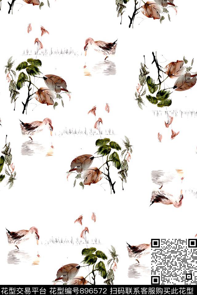 数码华亿平台绘画鸭子数码印花华亿平台下载（图片编号: 896572） - 瓦栏（Walan）