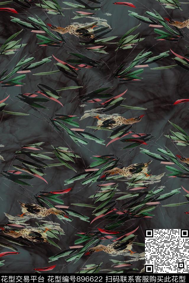 数码华亿平台绘画鸭子数码印花华亿平台下载（图片编号: 896622） - 瓦栏（Walan）