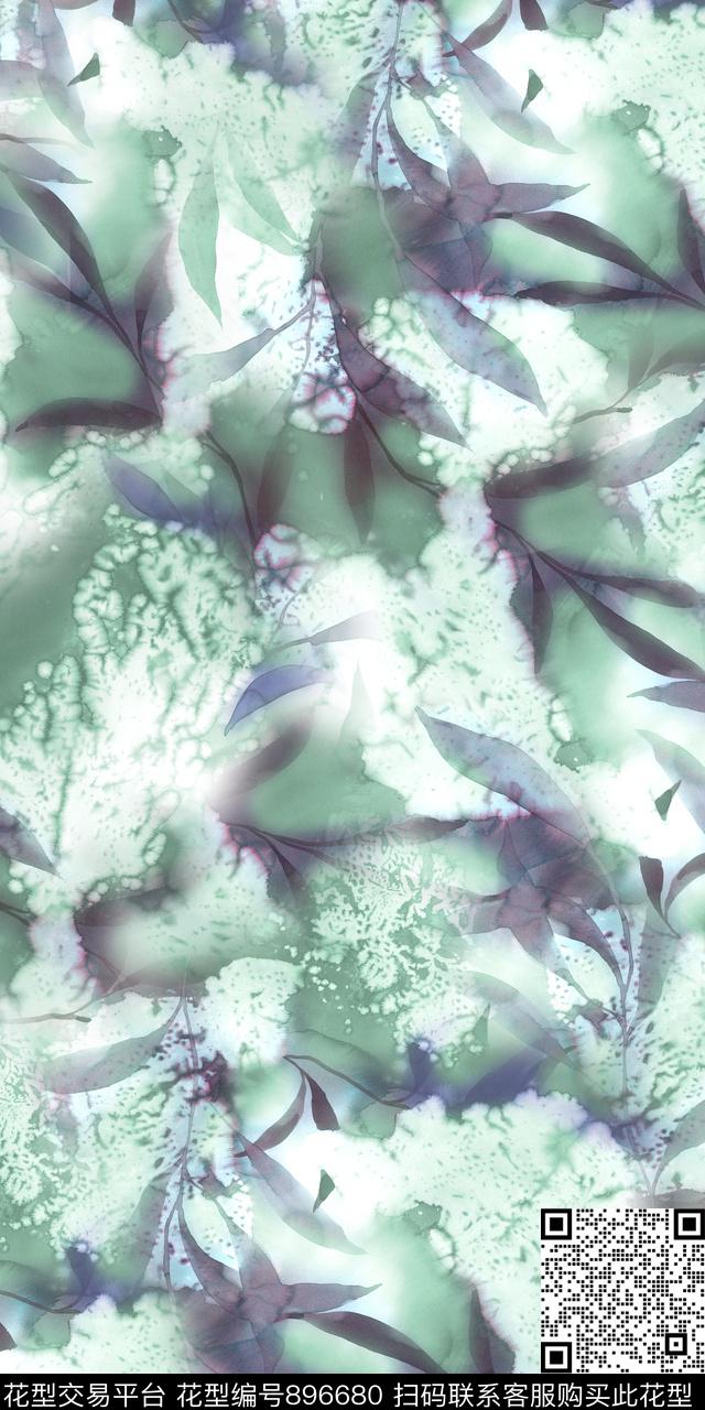 复古扎染棉麻数码印花华亿平台下载（图片编号: 896680） - 瓦栏（Walan）