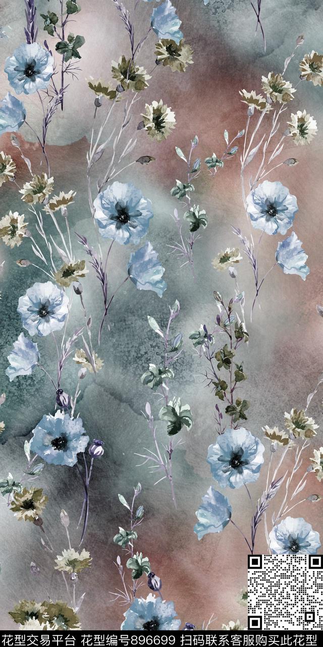 数码华亿平台小碎花棉麻数码印花华亿平台下载（图片编号: 896699） - 瓦栏（Walan）