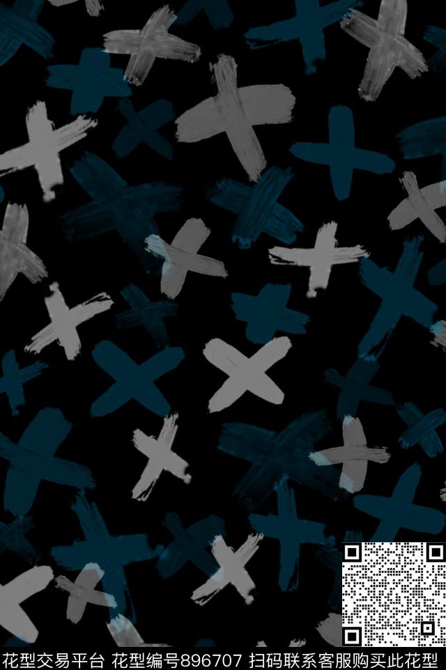 年轻时尚衬衫休闲传统印花华亿平台下载（图片编号: 896707） - 瓦栏（Walan）