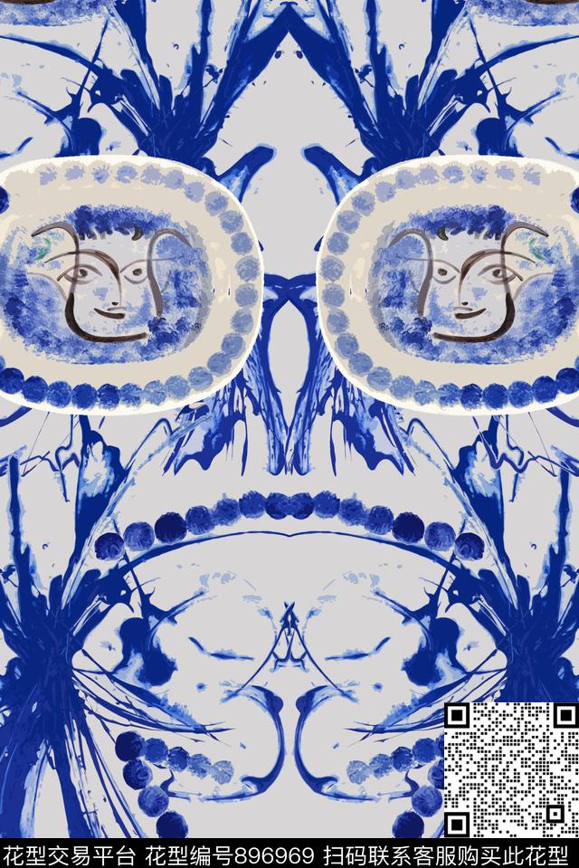 纹理条格炫彩数码印花华亿平台下载（图片编号: 896969） - 瓦栏（Walan）