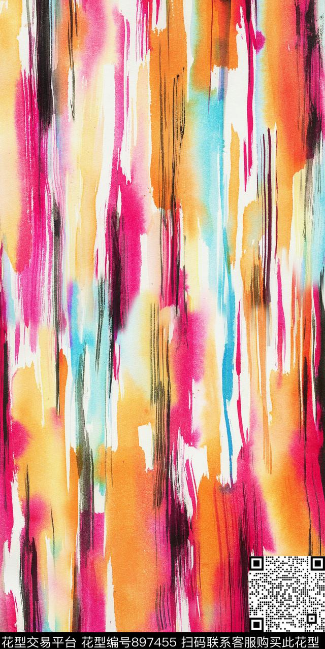 女装抽象3D立体数码印花华亿平台下载（图片编号: 897455） - 瓦栏（Walan）