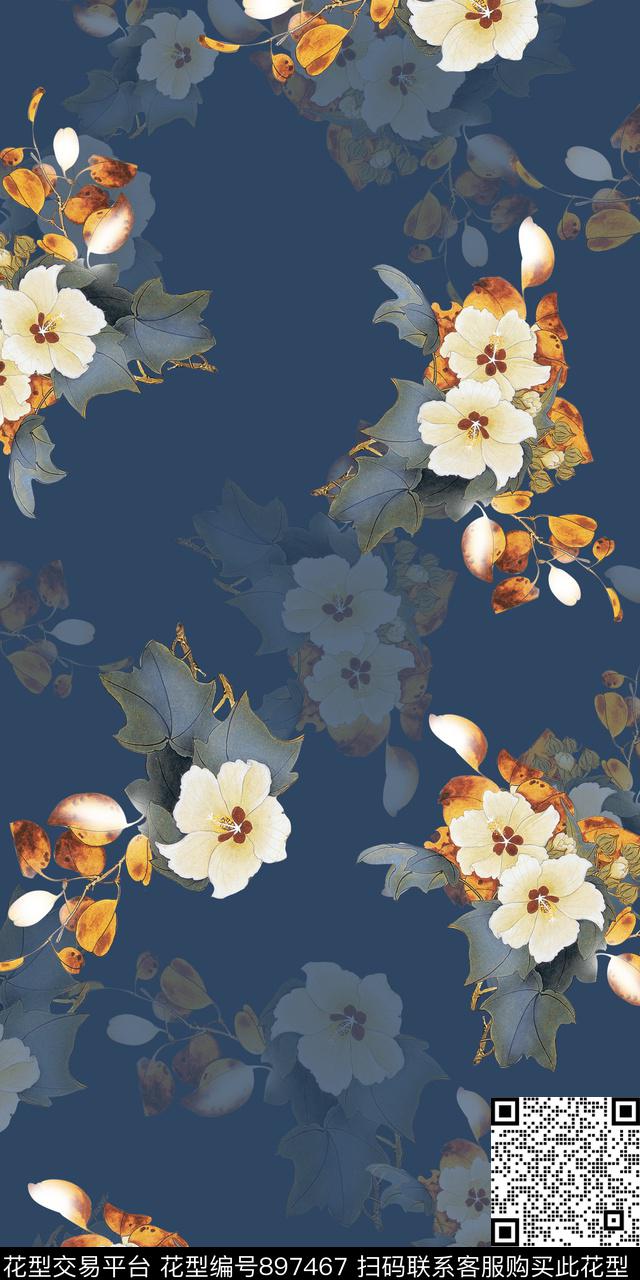 大牌风水墨风3D立体数码印花华亿平台下载（图片编号: 897467） - 瓦栏（Walan）