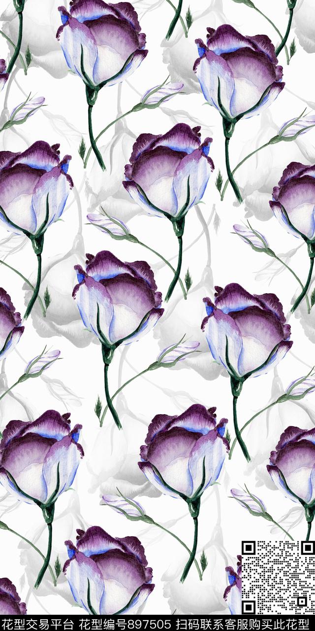 田园复古烂花华亿平台数码印花华亿平台下载（图片编号: 897505） - 瓦栏（Walan）