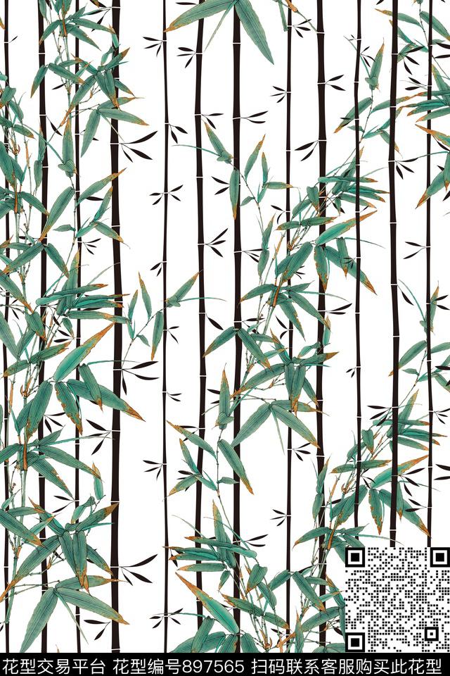 条纹线条中国风数码印花华亿平台下载（图片编号: 897565） - 瓦栏（Walan）