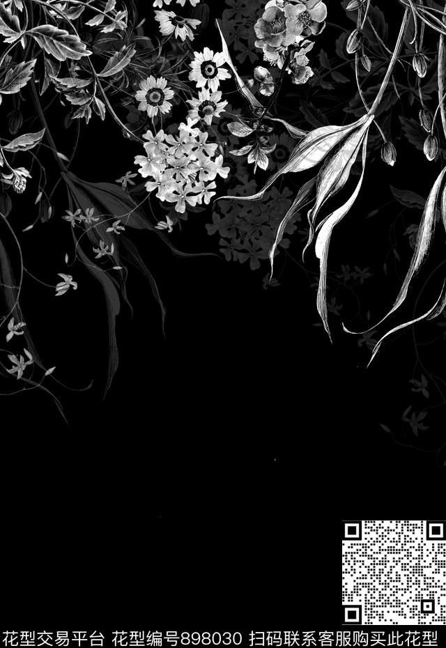 传统华亿平台花卉定位印花男装个性花卉传统印花华亿平台下载（图片编号: 898030） - 瓦栏（Walan）