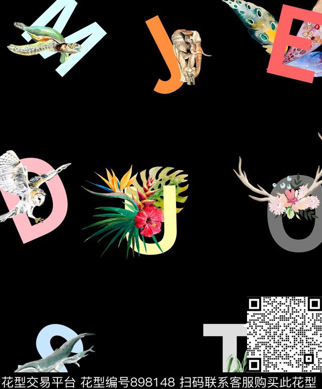 植物动物几何男装数码印花华亿平台下载（图片编号: 898148） - 瓦栏（Walan）