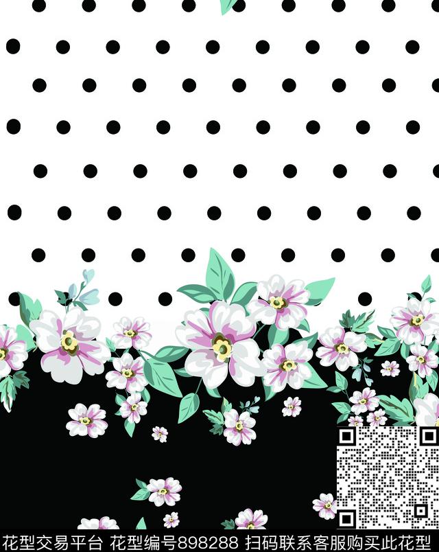 波点休闲田园传统印花华亿平台下载（图片编号: 898288） - 瓦栏（Walan）