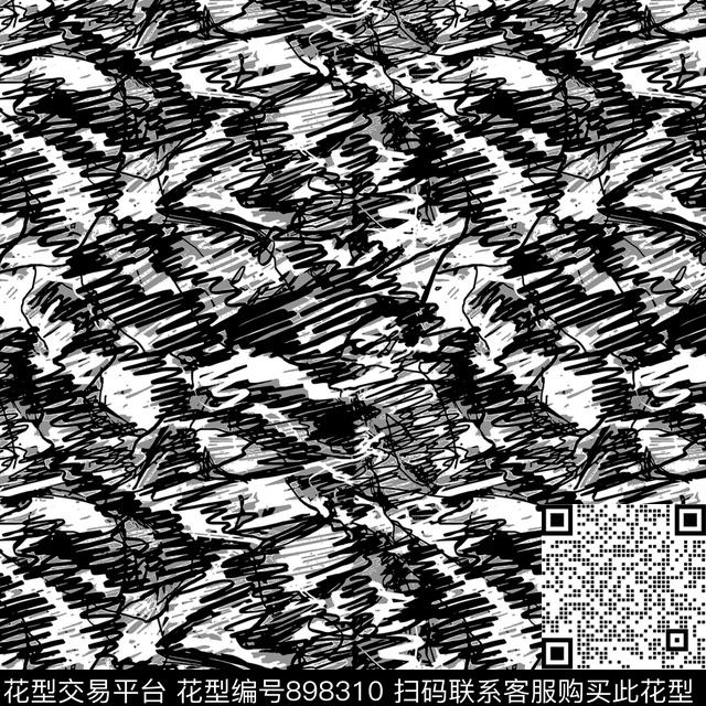 肌理男装抽象传统印花华亿平台下载（图片编号: 898310） - 瓦栏（Walan）