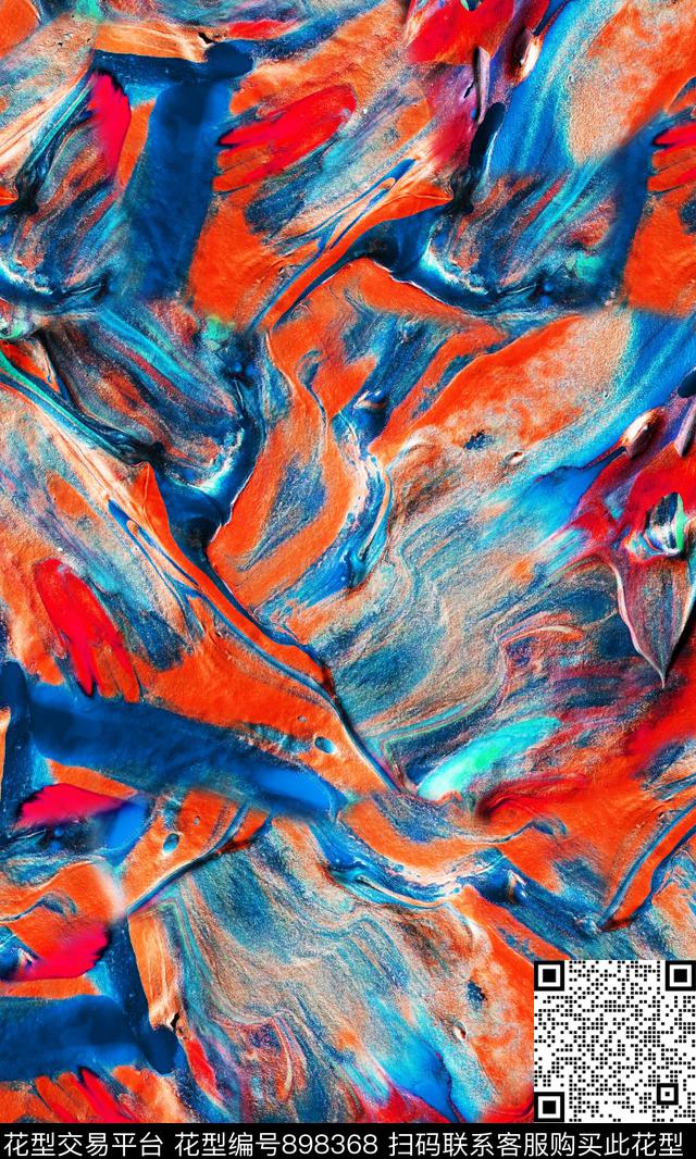 抽象肌理数码华亿平台数码印花华亿平台下载（图片编号: 898368） - 瓦栏（Walan）