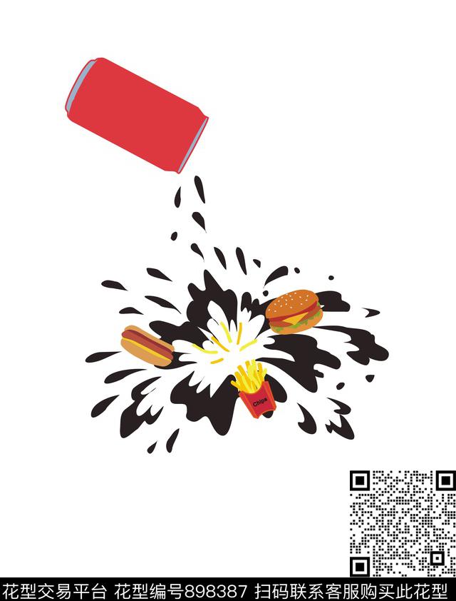 食物可爱胸前独幅传统印花华亿平台下载（图片编号: 898387） - 瓦栏（Walan）