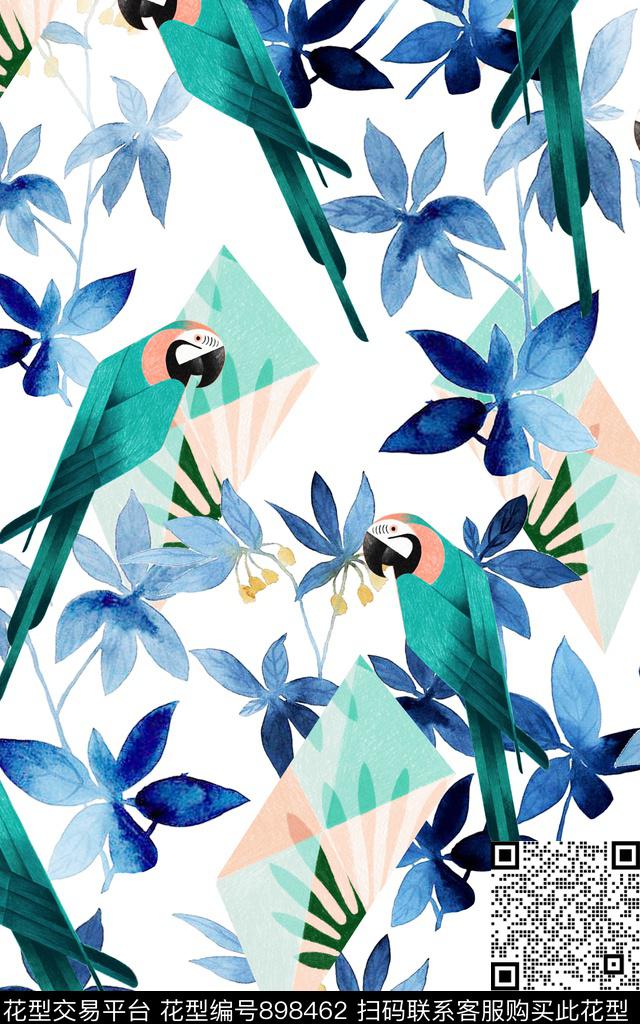 花卉抽象油画华亿平台数码印花华亿平台下载（图片编号: 898462） - 瓦栏（Walan）