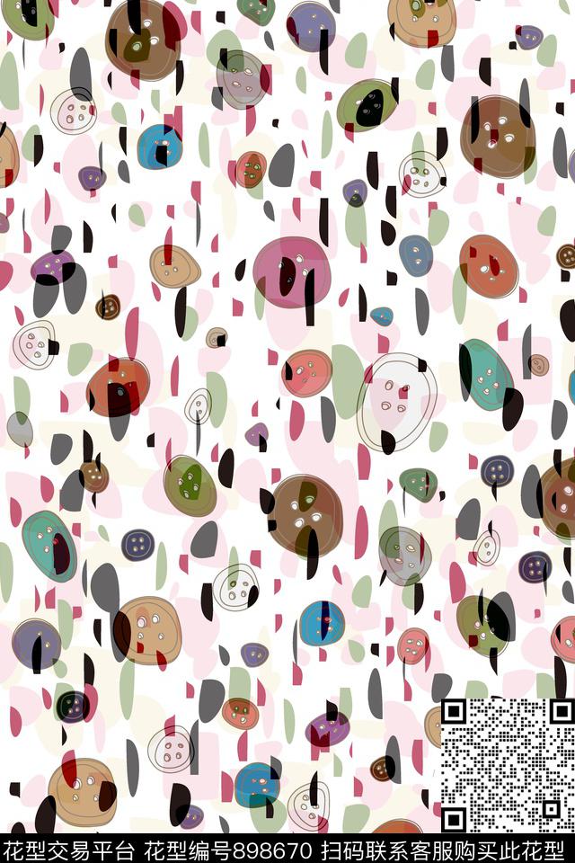 几何抽象圆形传统印花华亿平台下载（图片编号: 898670） - 瓦栏（Walan）