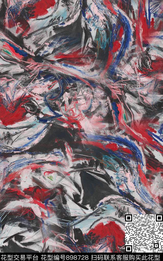 民族风纹理抽象数码印花华亿平台下载（图片编号: 898728） - 瓦栏（Walan）