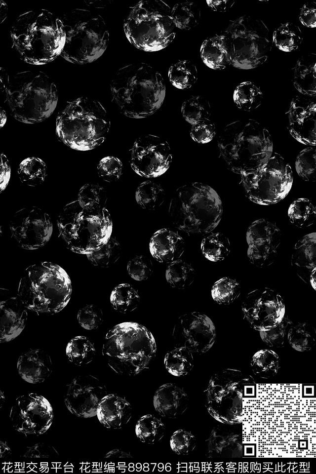 圆形几何地球数码印花华亿平台下载（图片编号: 898796） - 瓦栏（Walan）