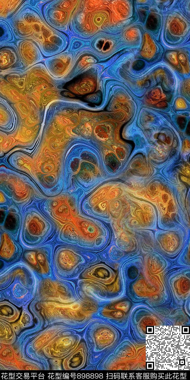 渐变几何抽象底纹数码印花华亿平台下载（图片编号: 898898） - 瓦栏（Walan）